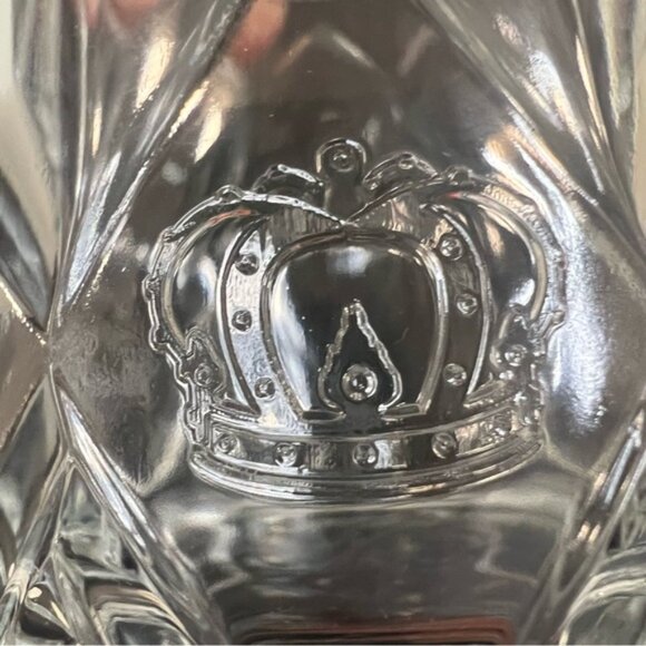 CROWN ROYAL Embossed Clear Crystal Whiskey Drinking Old Fashioned Glass Tumbler - Picture 3 of 8
